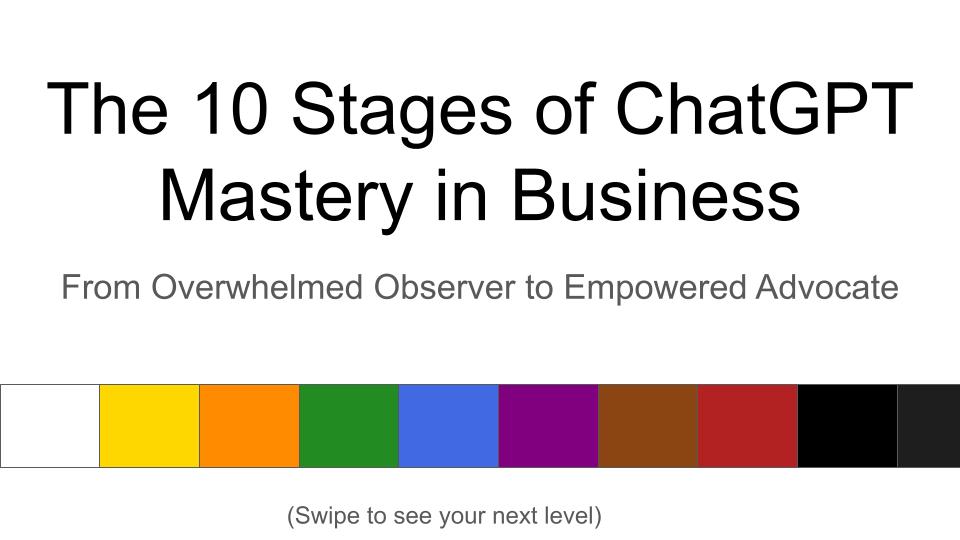 Cover Image for The 10 Stages of ChatGPT Mastery in Business