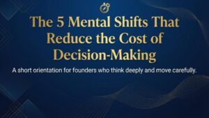 The 5 Mental Shifts That Reduce the Cost of Decision-Making The 5 Mental Shifts That Reduce the Cost of Decision-Making